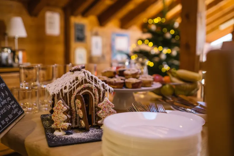 Afternoon tea and home baking in a Family Ski chalet