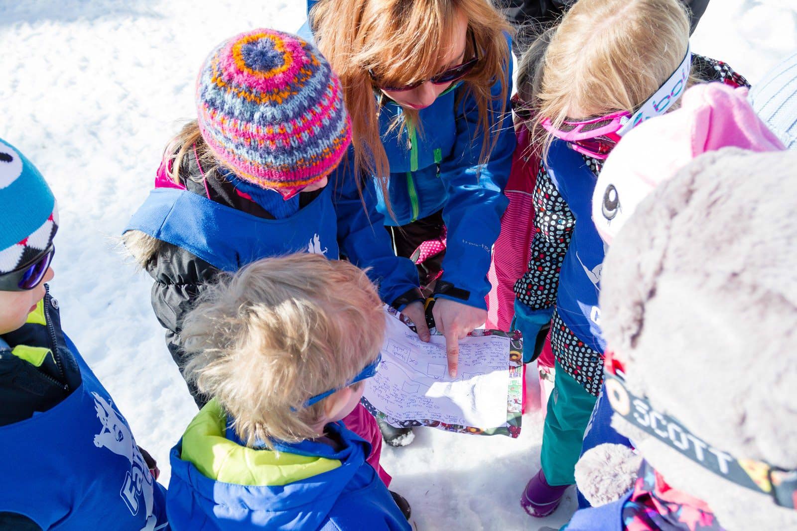 Getting ready for a treasure hunt in the snow